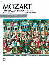 Rondo Alla Turca, K. 331 (330I) piano sheet music cover